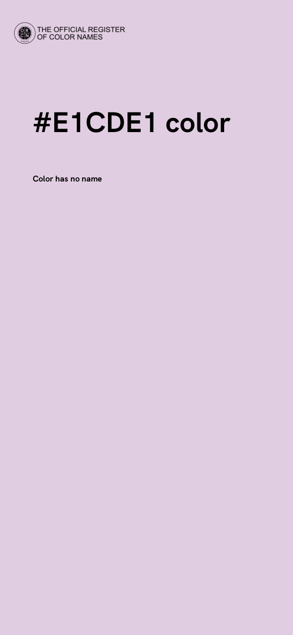 #E1CDE1 color image