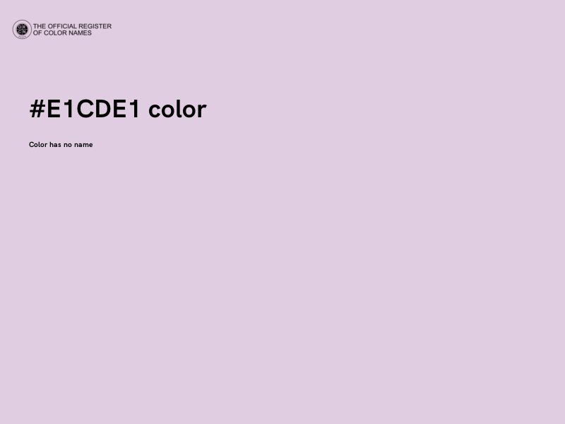 #E1CDE1 color image