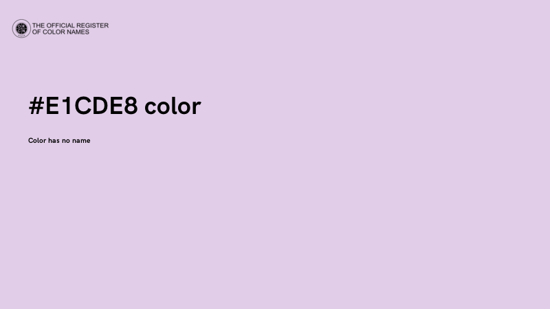 #E1CDE8 color image
