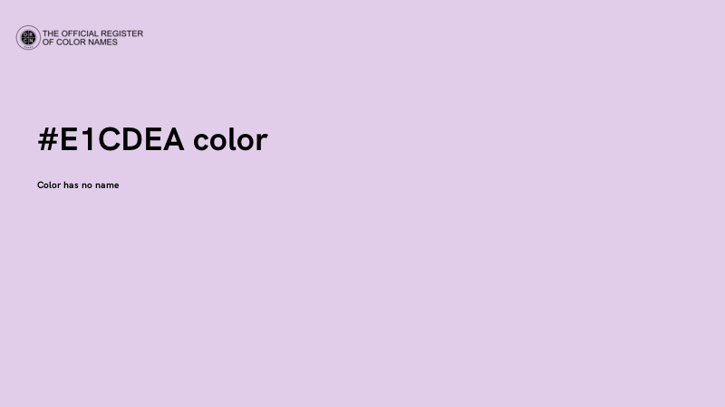 #E1CDEA color image