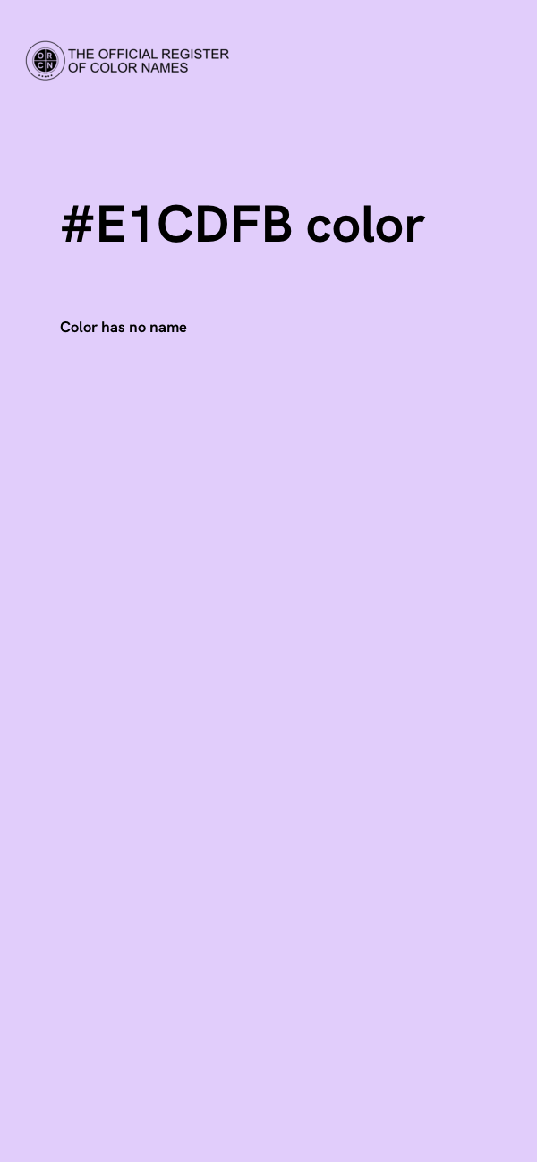 #E1CDFB color image