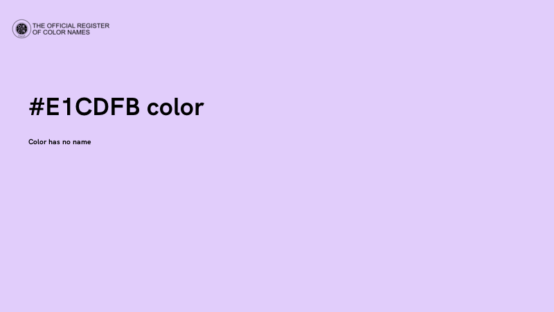 #E1CDFB color image
