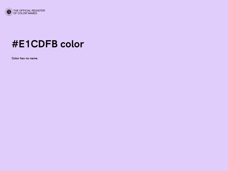 #E1CDFB color image
