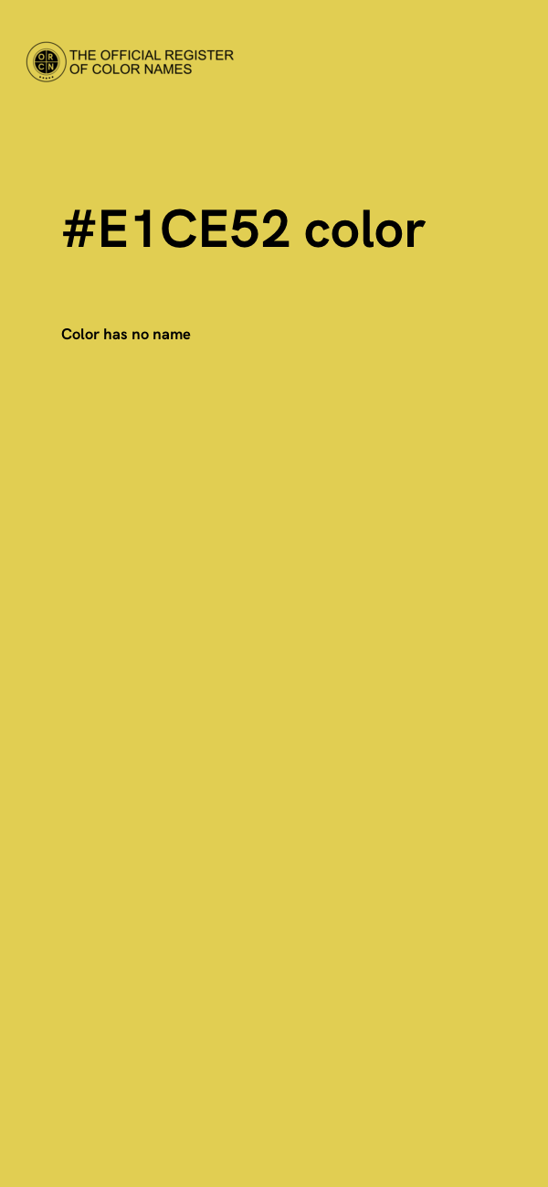 #E1CE52 color image