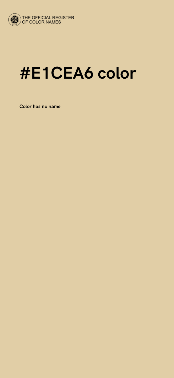 #E1CEA6 color image