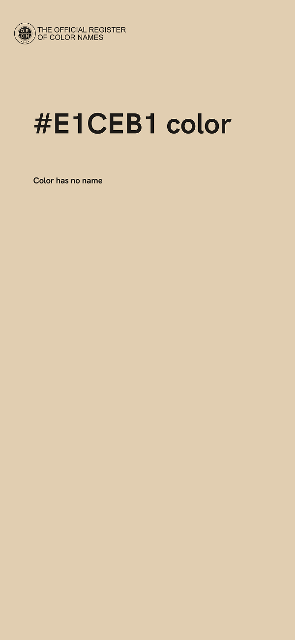 #E1CEB1 color image