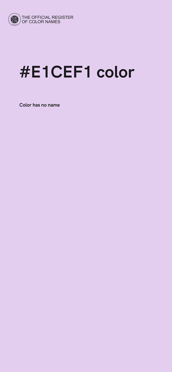 #E1CEF1 color image