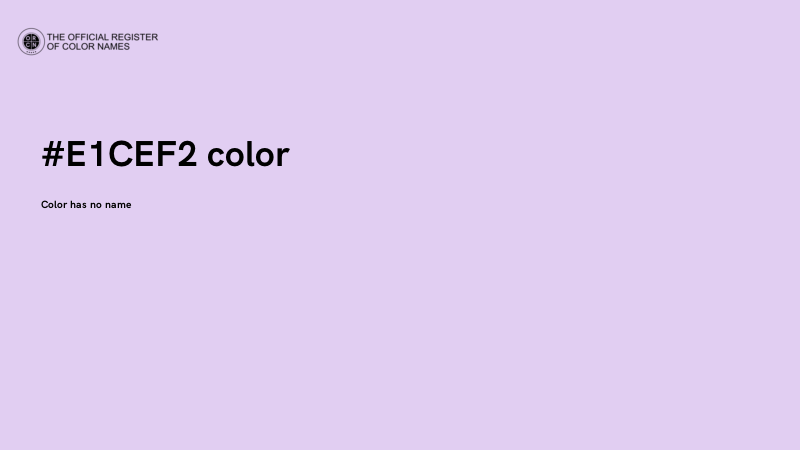 #E1CEF2 color image