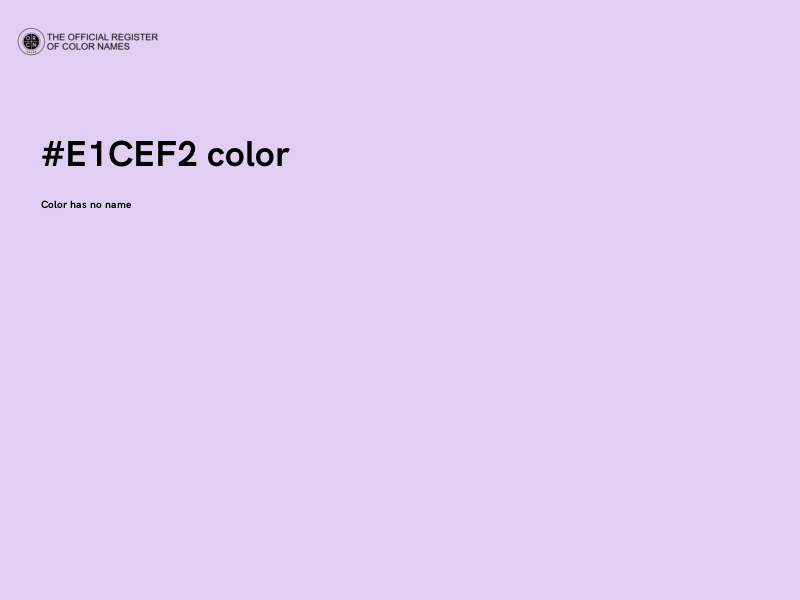 #E1CEF2 color image