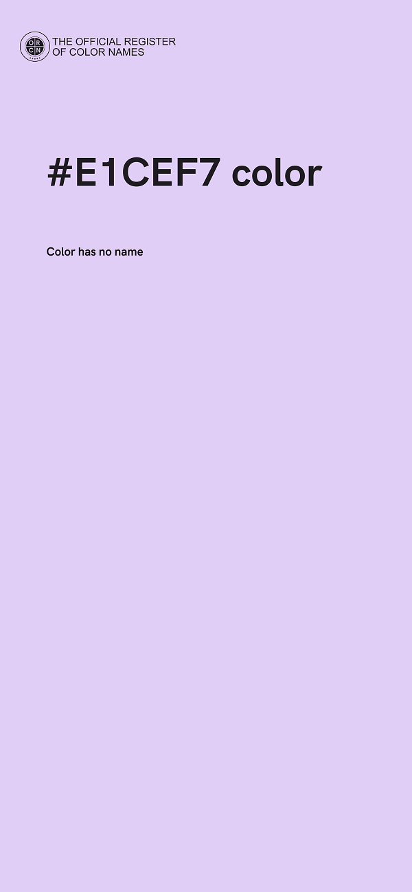 #E1CEF7 color image