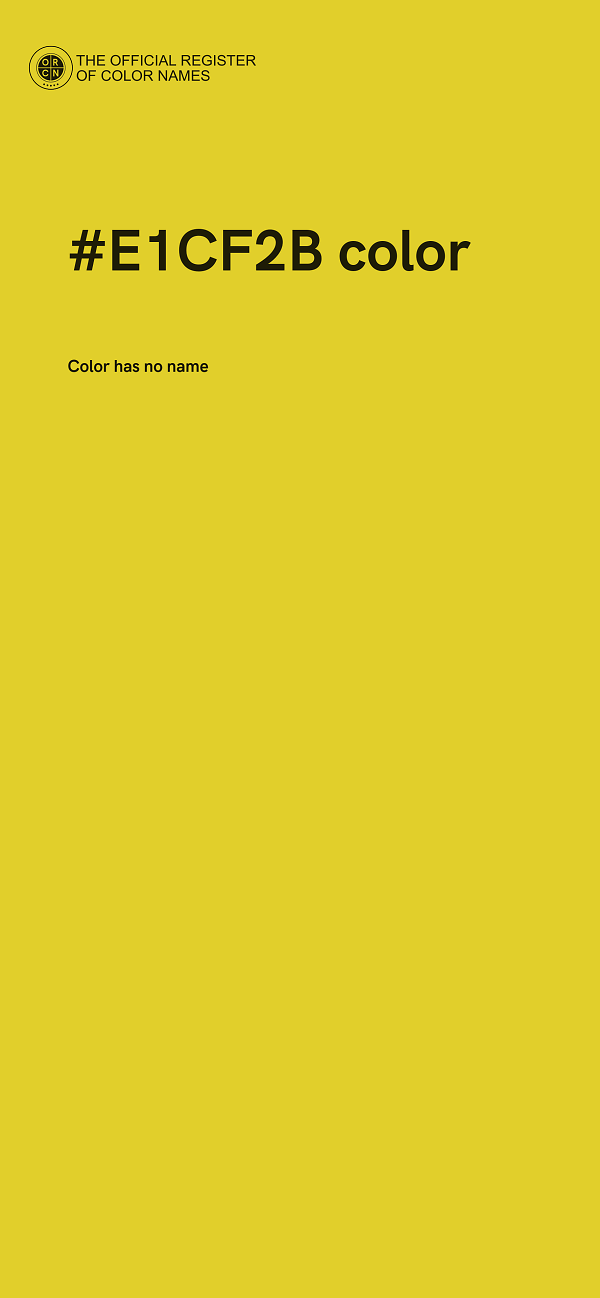 #E1CF2B color image