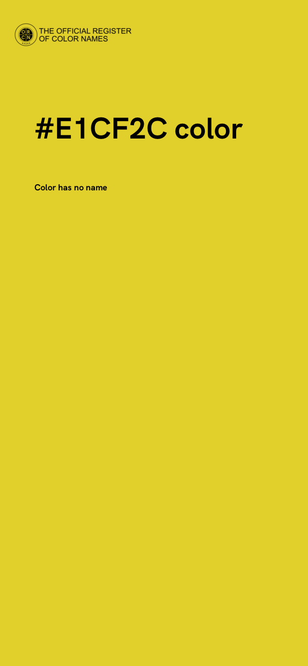 #E1CF2C color image