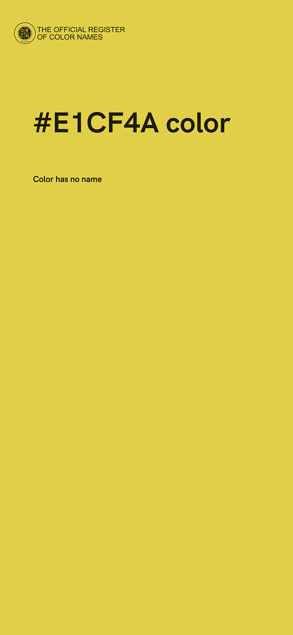 #E1CF4A color image