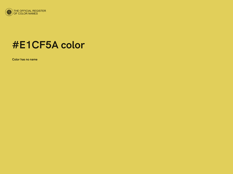 #E1CF5A color image