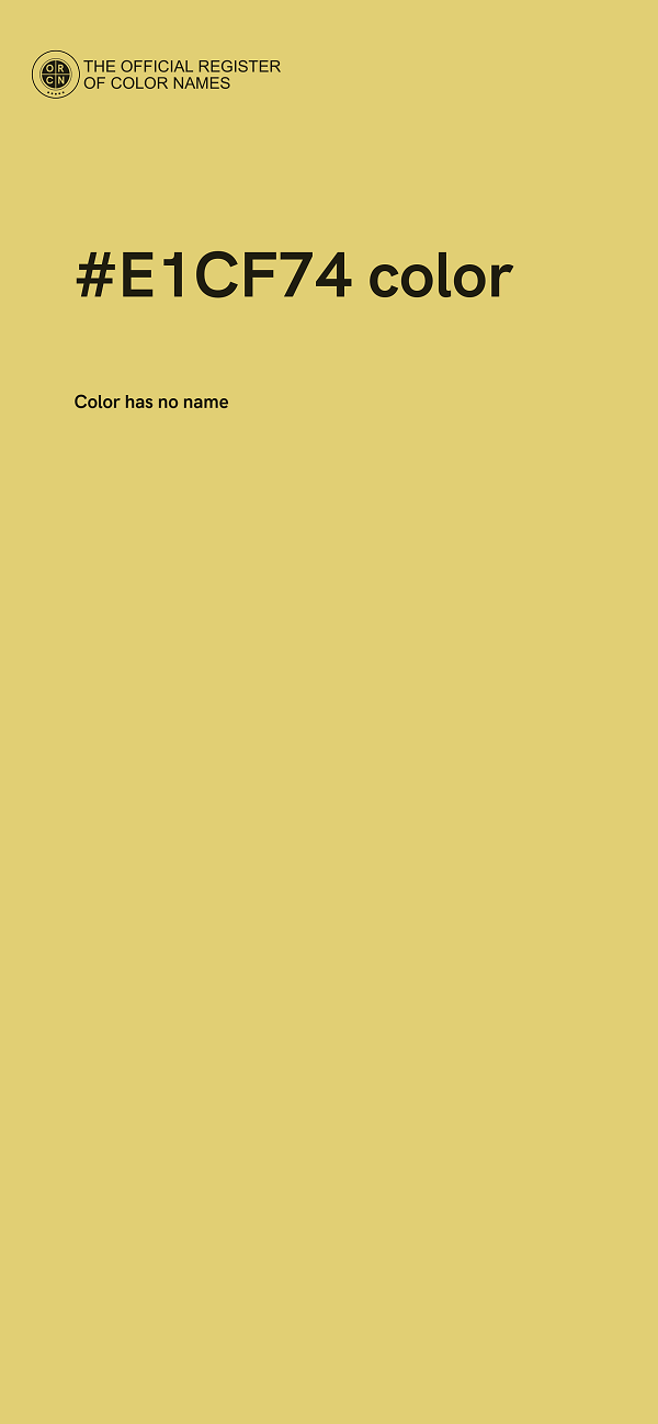 #E1CF74 color image