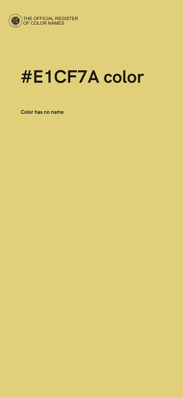 #E1CF7A color image