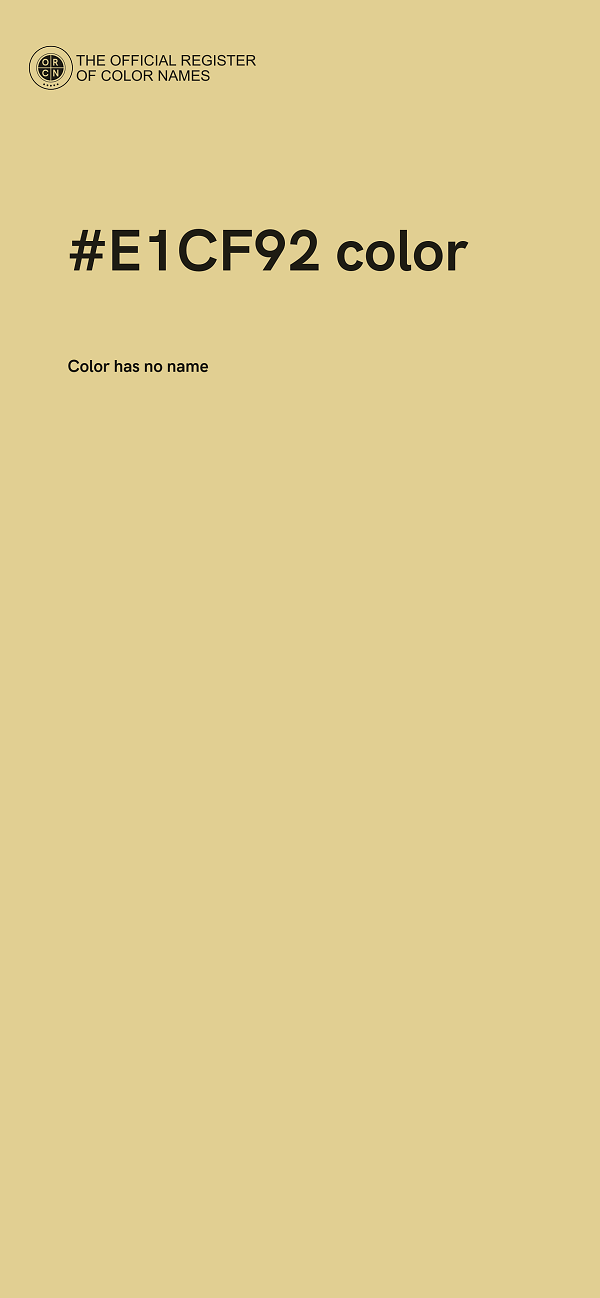 #E1CF92 color image