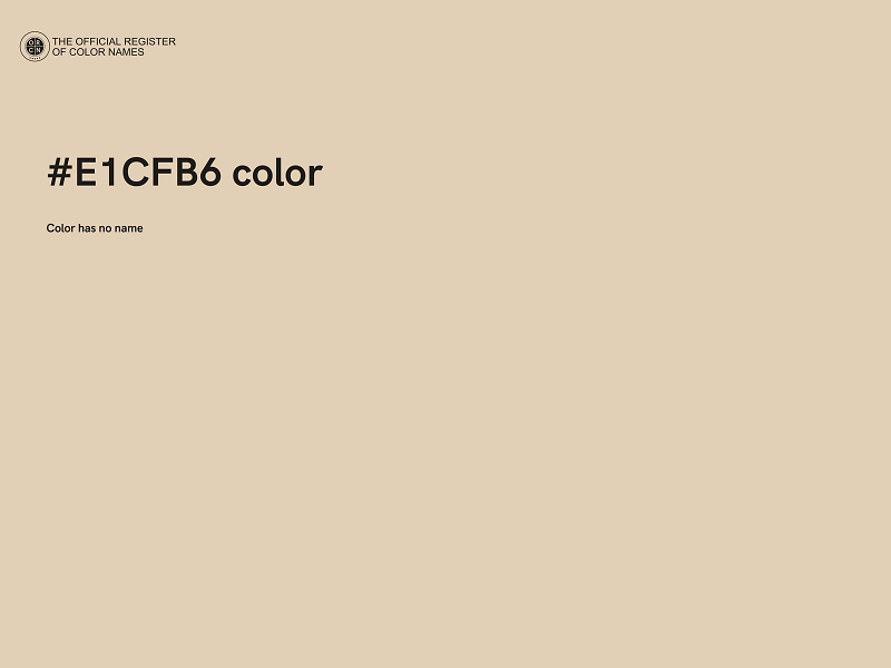 #E1CFB6 color image