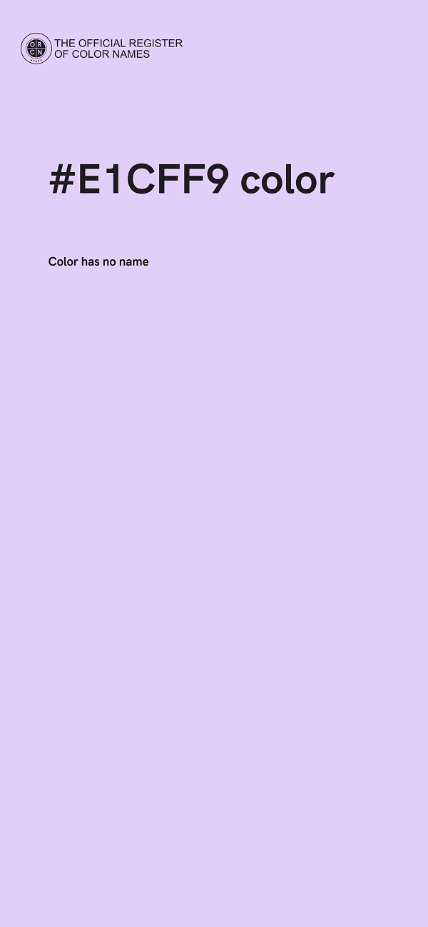 #E1CFF9 color image