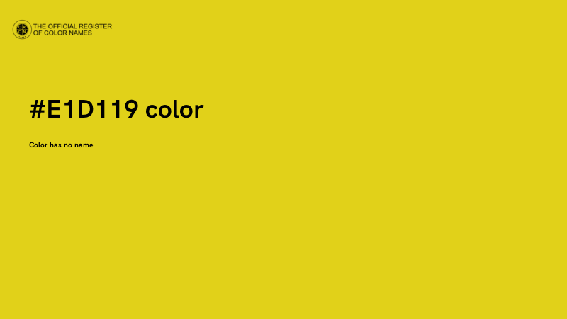 #E1D119 color image