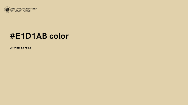 #E1D1AB color image
