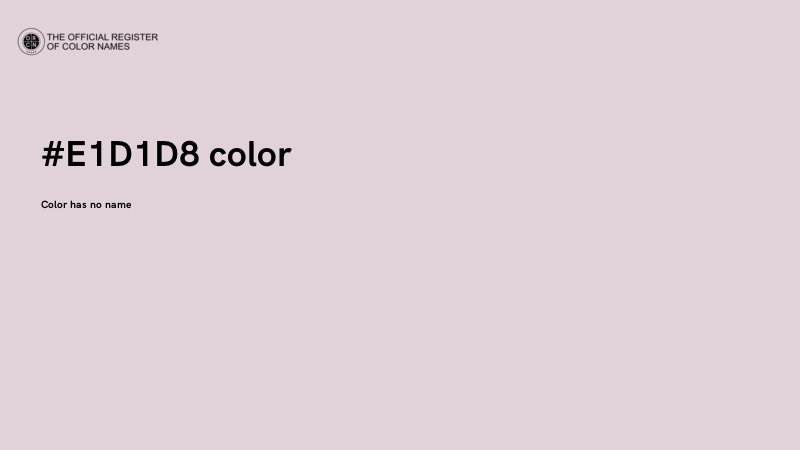#E1D1D8 color image