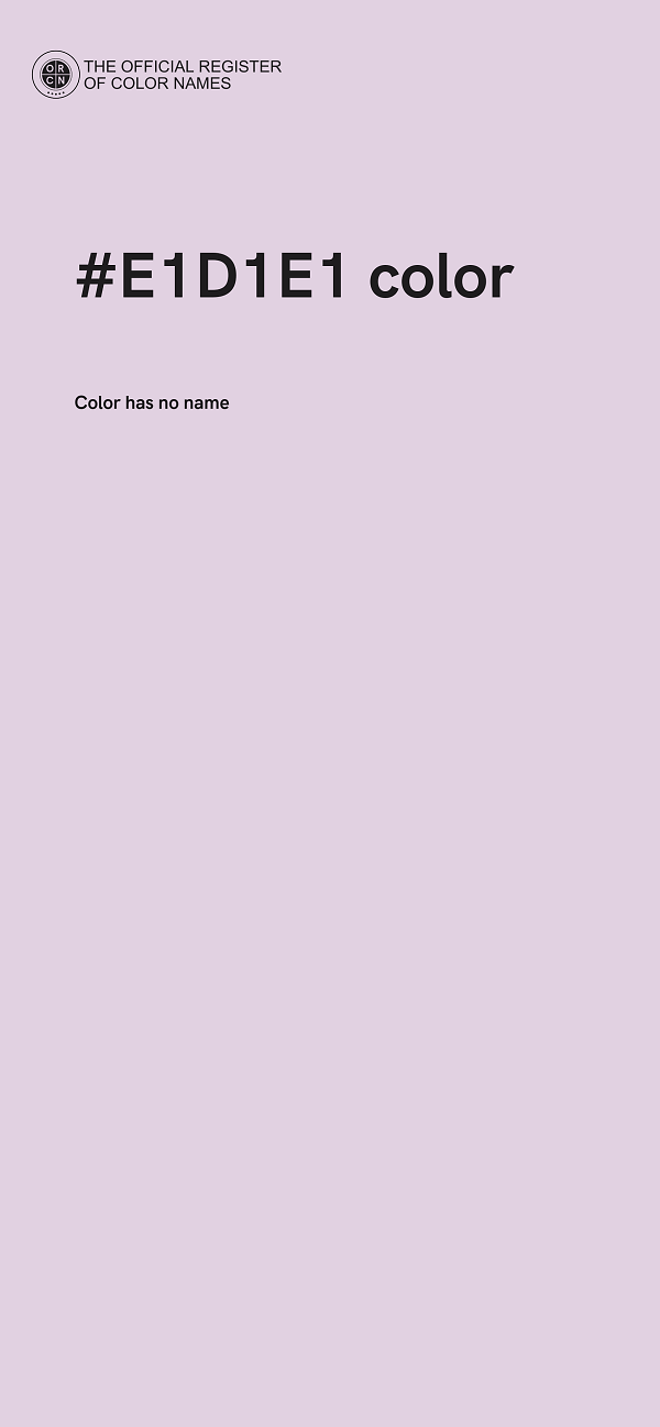 #E1D1E1 color image