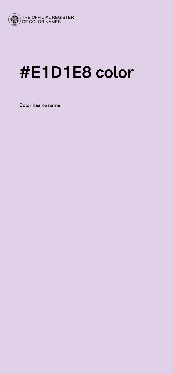 #E1D1E8 color image