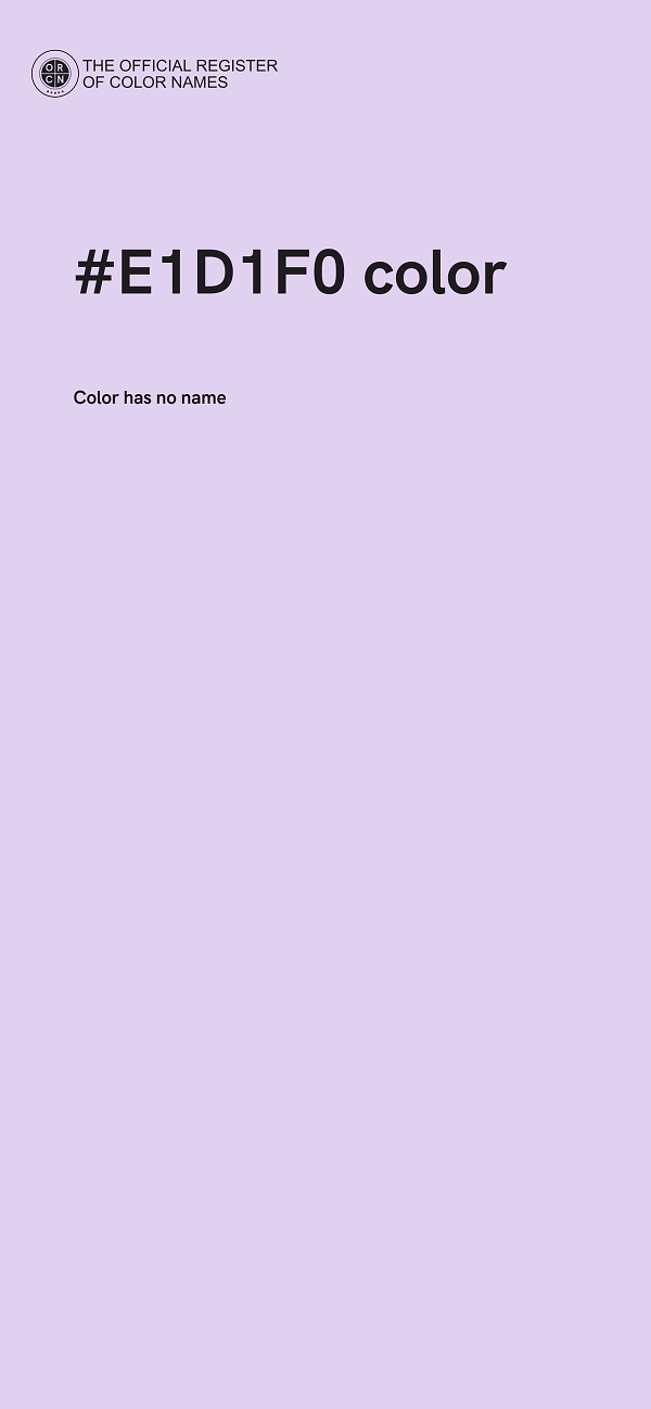 #E1D1F0 color image