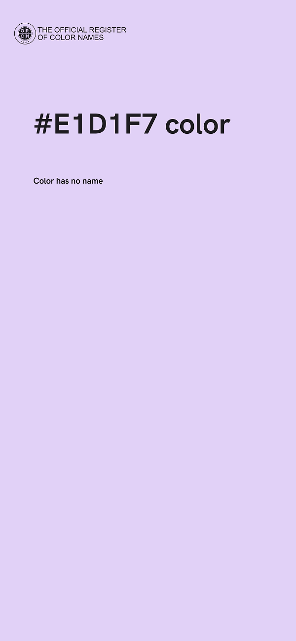 #E1D1F7 color image