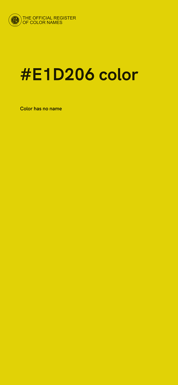 #E1D206 color image
