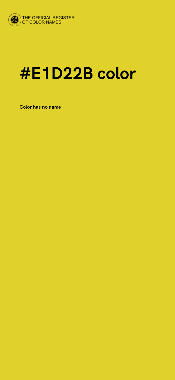 #E1D22B color image