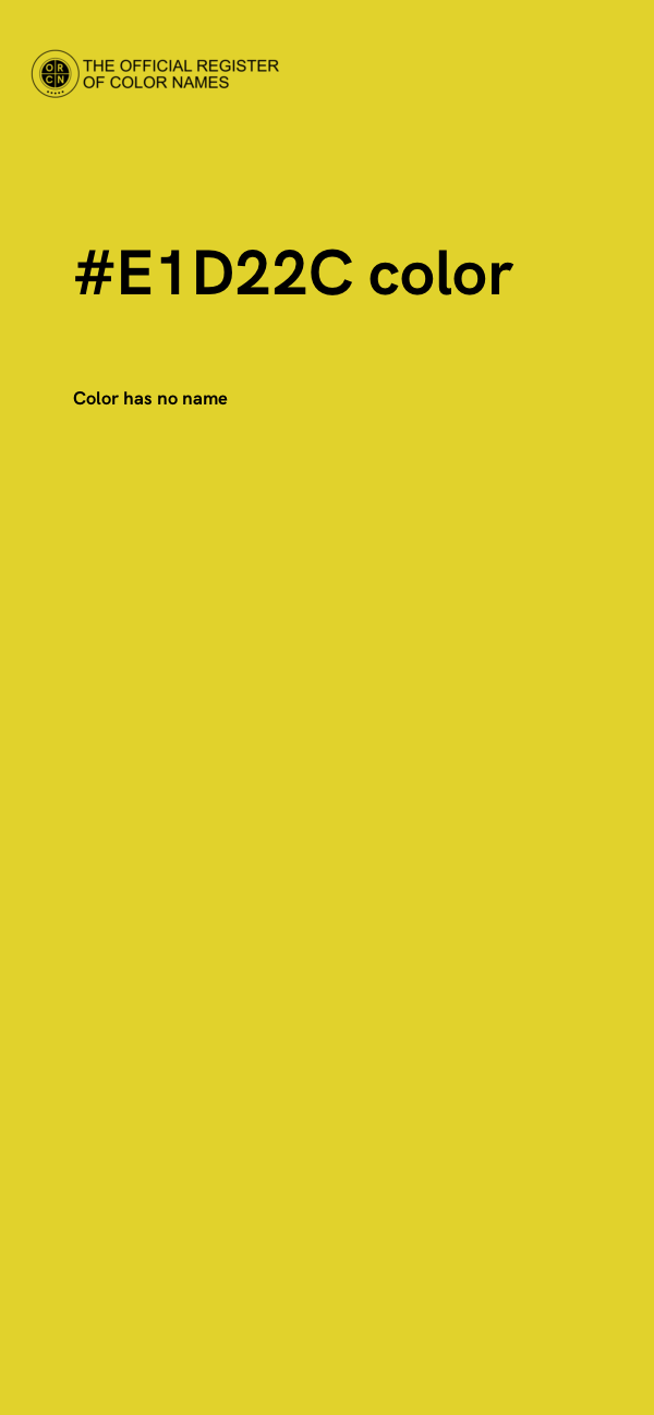 #E1D22C color image