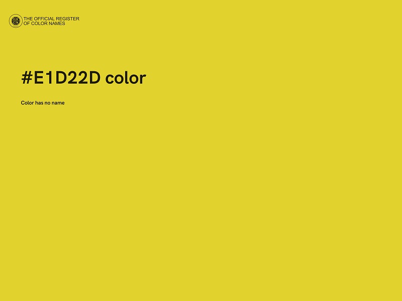 #E1D22D color image