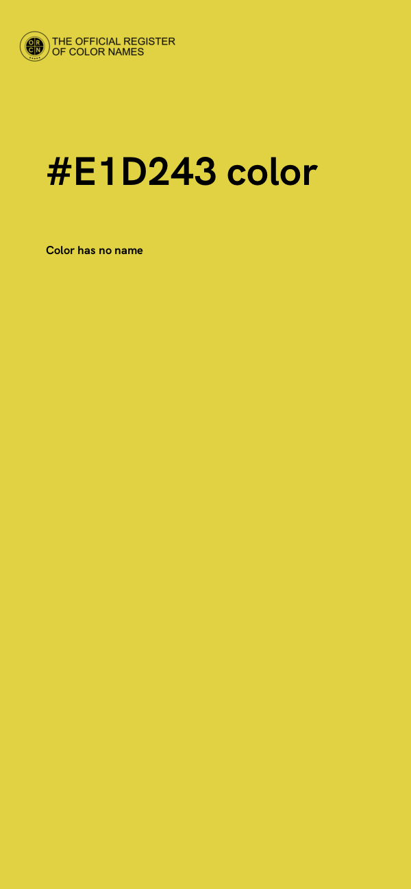 #E1D243 color image