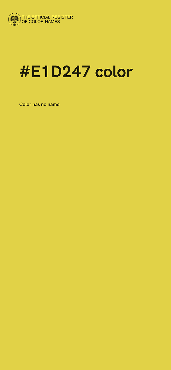 #E1D247 color image