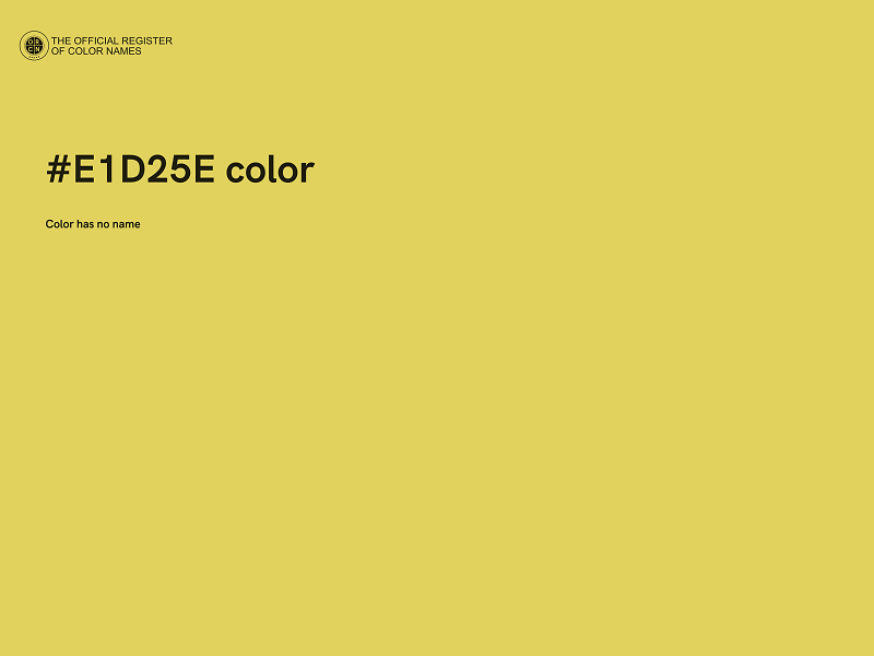 #E1D25E color image