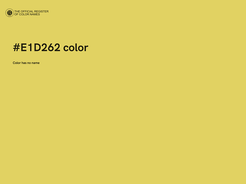 #E1D262 color image