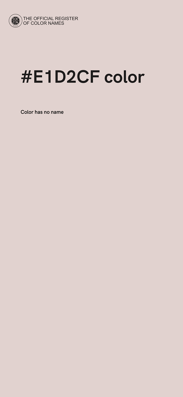 #E1D2CF color image