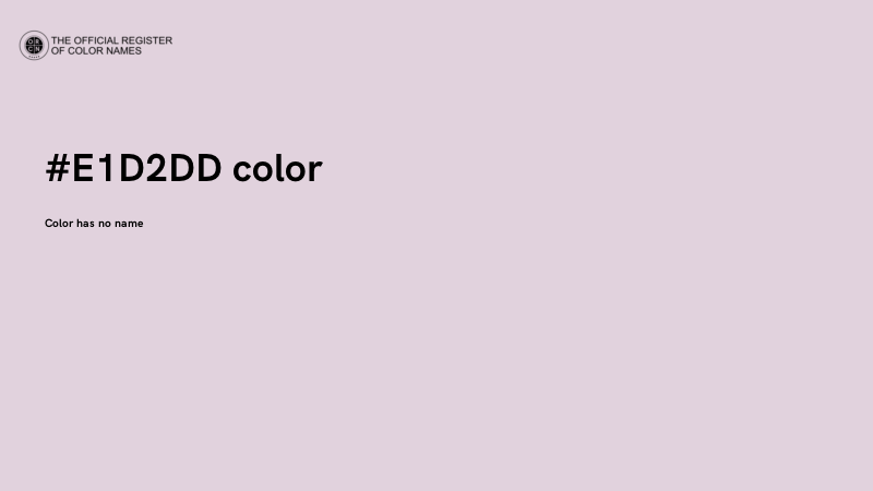 #E1D2DD color image