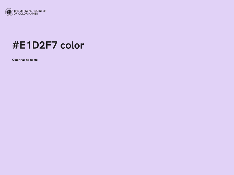 #E1D2F7 color image