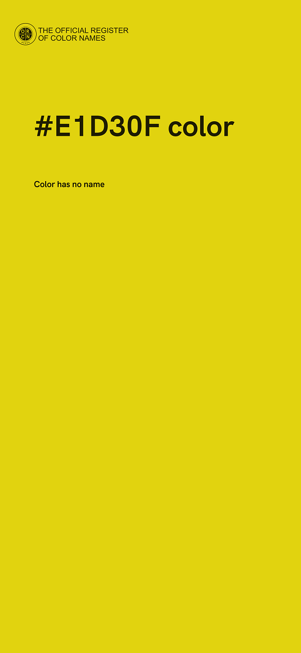 #E1D30F color image