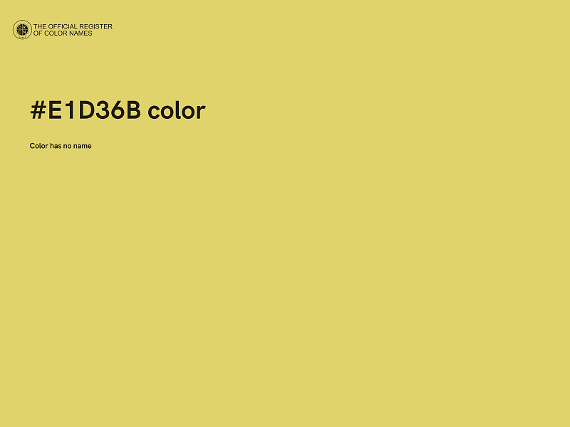 #E1D36B color image