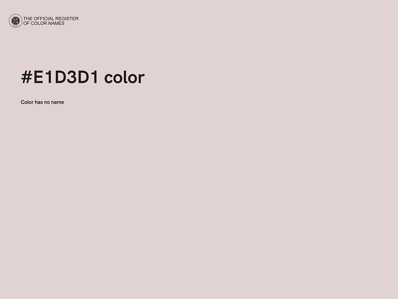 #E1D3D1 color image