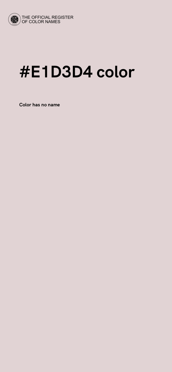 #E1D3D4 color image