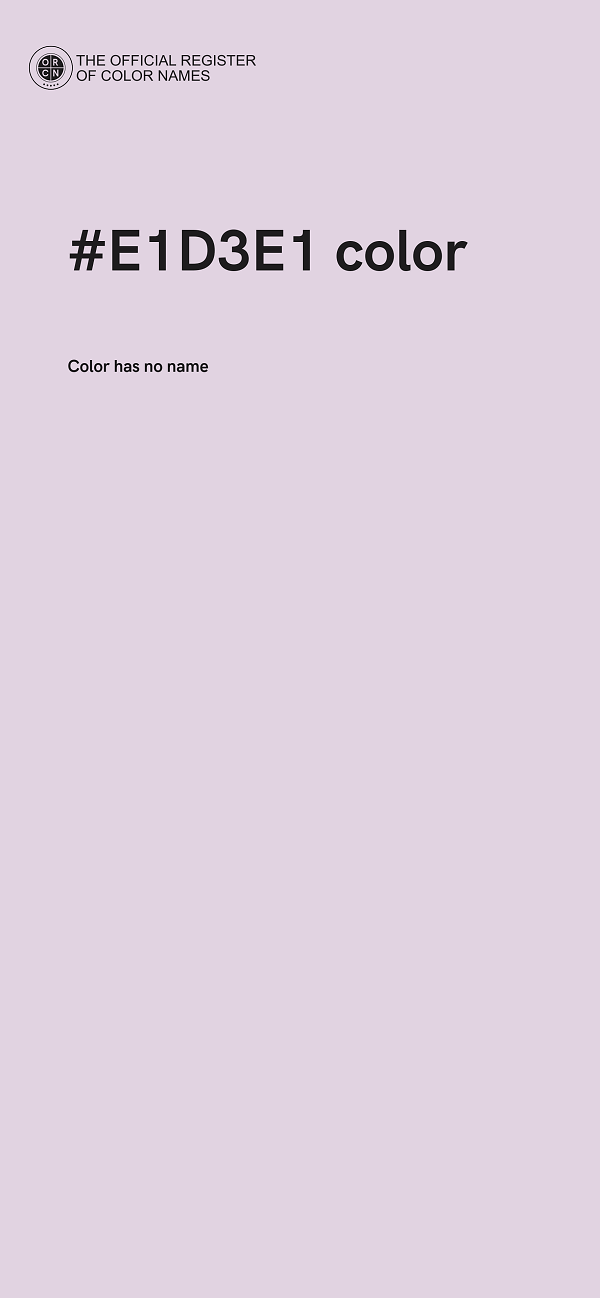 #E1D3E1 color image