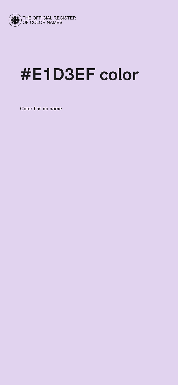 #E1D3EF color image