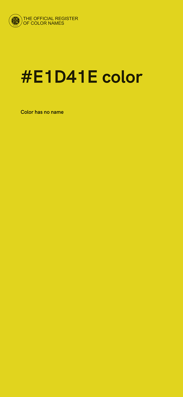 #E1D41E color image