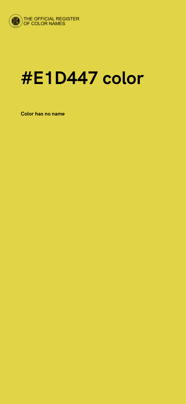 #E1D447 color image