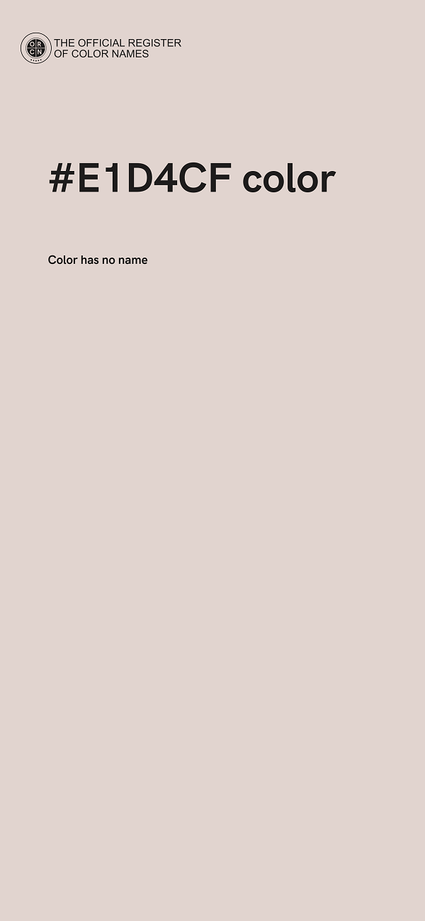 #E1D4CF color image